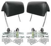 Headrest, 1966-67 GM A Body/Grand Prix, Bucket, Black, w/ Mounting Kit